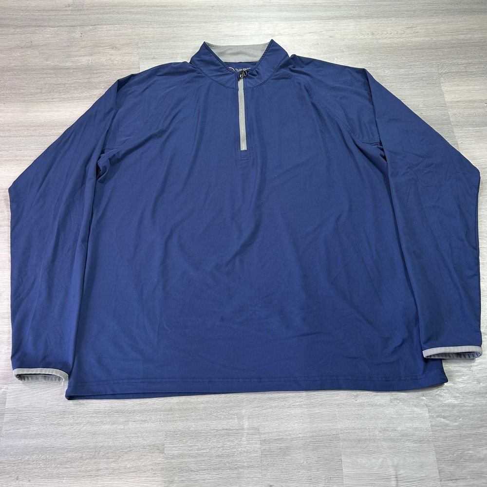 Cloudveil Pullover Mens 2XL Blue‎ 1/4 Zip Long Sleeve Hiking Performance Top
